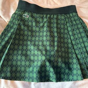 Lacoste Dark Green Checkered Women's golf skirt - never worn!